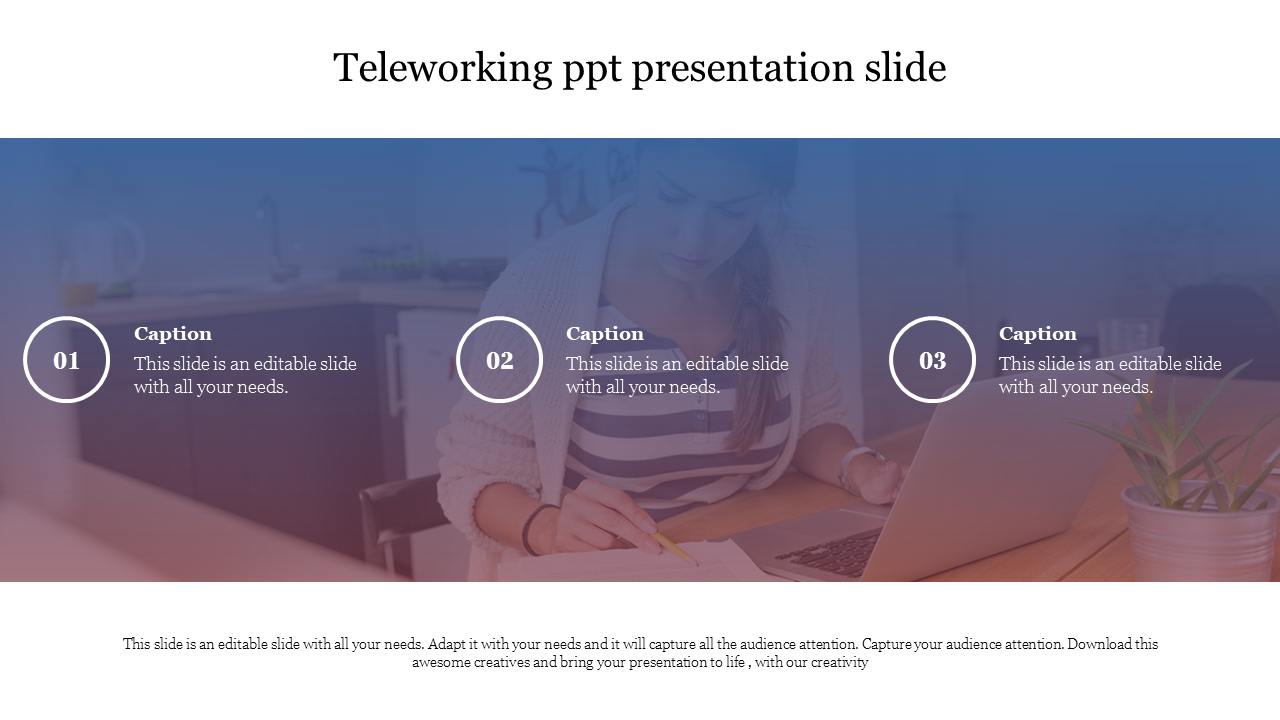 Teleworking ppt presentation slide